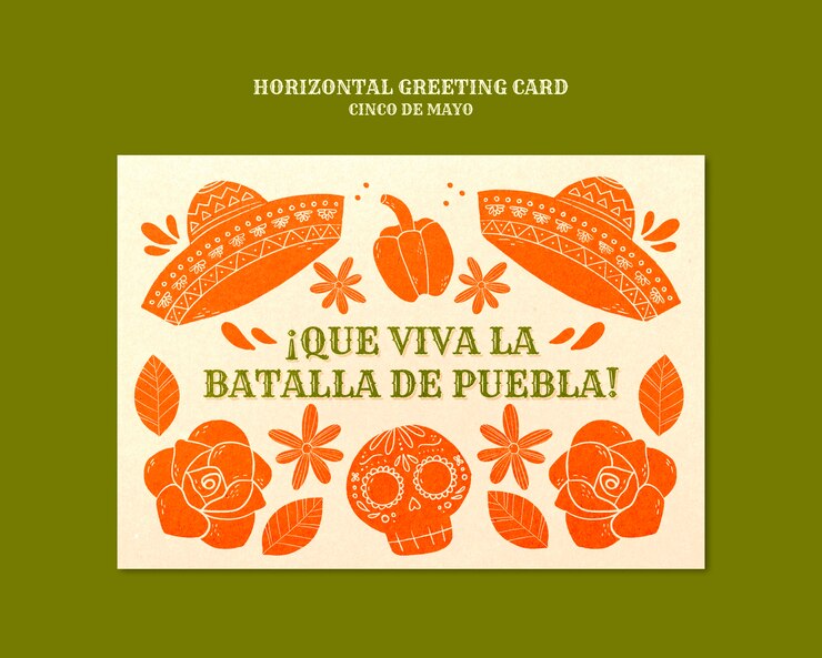 PSD grátis cartão da celebração de cinco de mayo