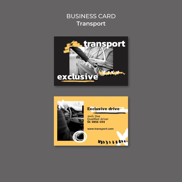 Cartão de visita abstrato de transporte privado