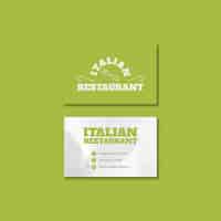 PSD grátis cartão de visita de restaurante italiano desenhado à mão