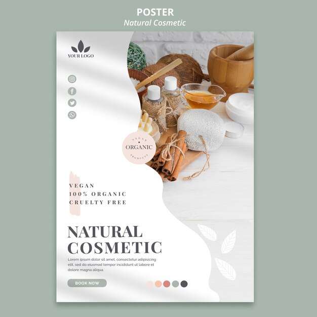 Cartaz de cosméticos naturais