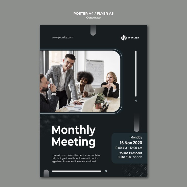 PSD grátis cartaz de modelo de anúncio corporativo