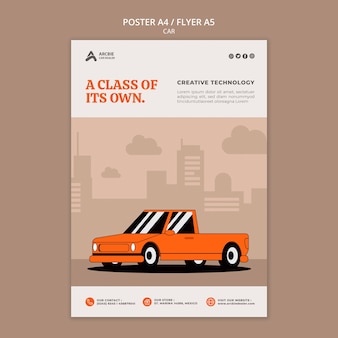 Cartaz de venda de carros ou modelo de design de folheto