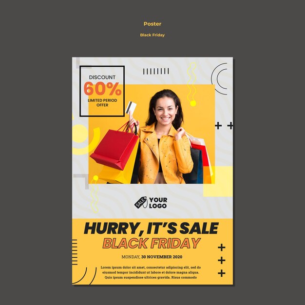 Cartaz do modelo Black Friday