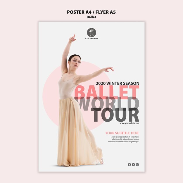 Cartaz para performance de balé