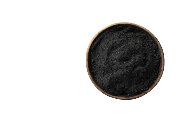 PSD grátis carvão preto em prato redondo