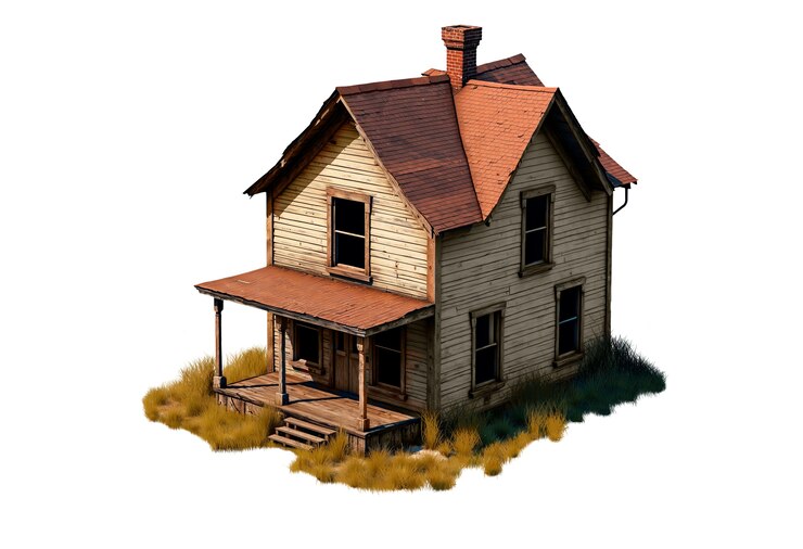 PSD grátis casa assombrada isolada