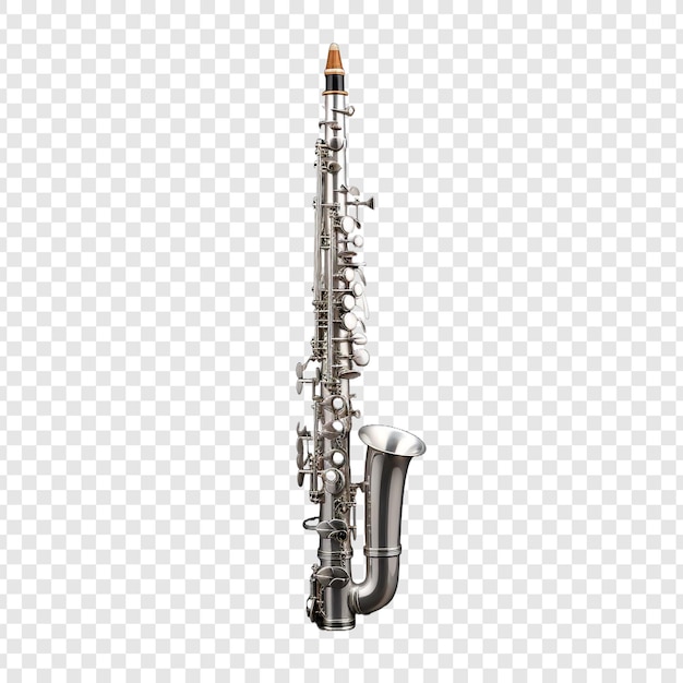 Clarinete isolado em fundo transparente