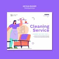 PSD grátis cleaning services offer template