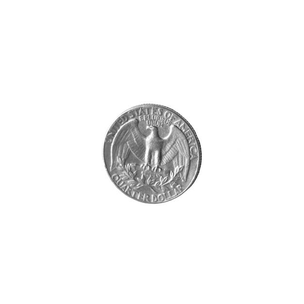 Close-up de moedas isoladas