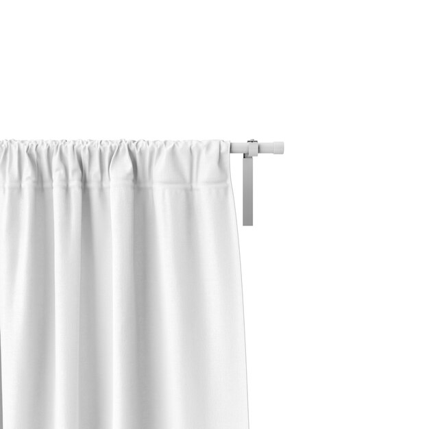 Closeup de maquete de cortina branca