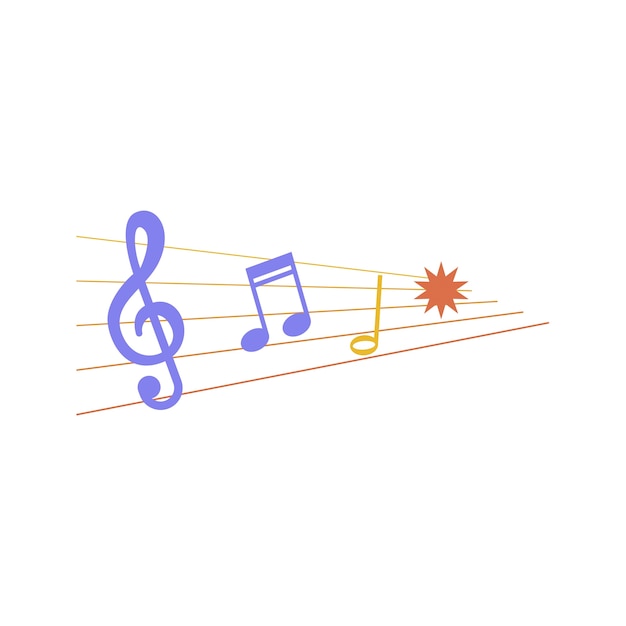Coleção de notas musicais