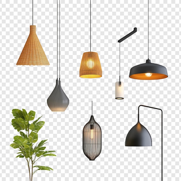 Colecção de Iluminação Moderna Lâmpadas Pendentes Estilosas e Designs de lâmpadas de chão