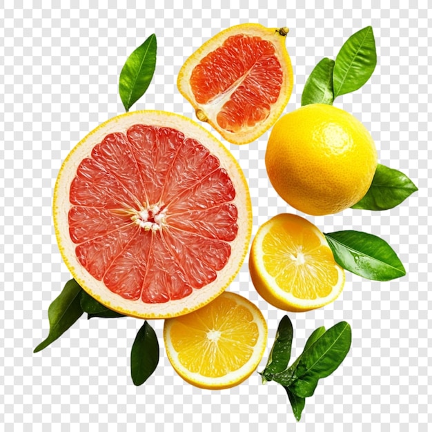 Colecção vibrante de citrinos, toranjas, laranjas e limões