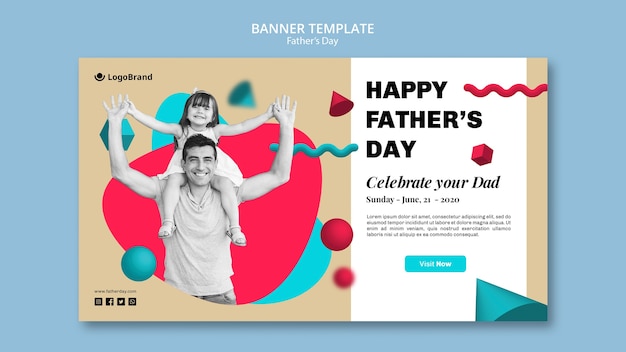 Comemore o modelo de banner do dia dos pais do seu pai