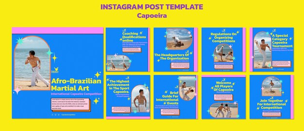Competições de Capoeira postagens no Instagram