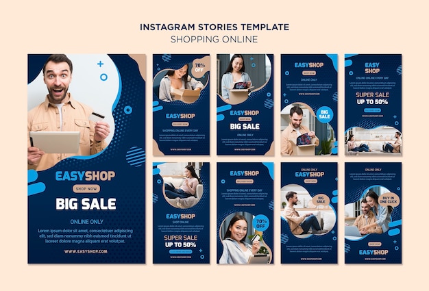 Compras online instagram stories