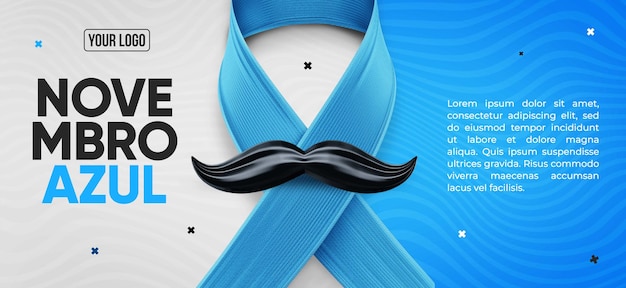 Conceito bandeira azul de novembro na luta contra o câncer de próstata no brasil