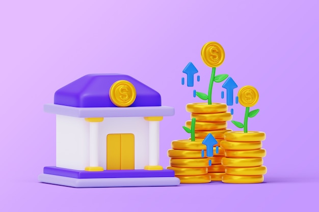 Conceito de economia com moedas de ouro