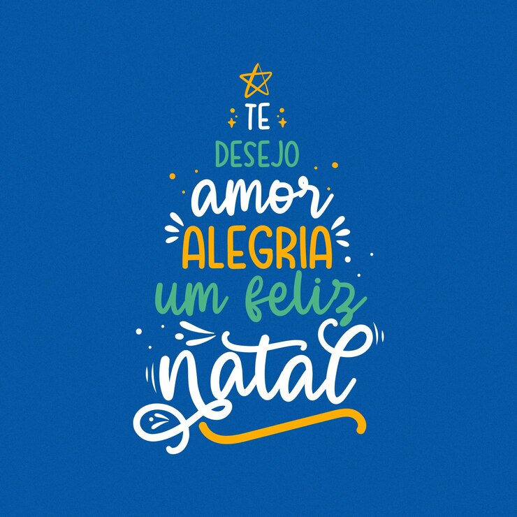 PSD grátis conceito de letras de natal feliz fundo azul