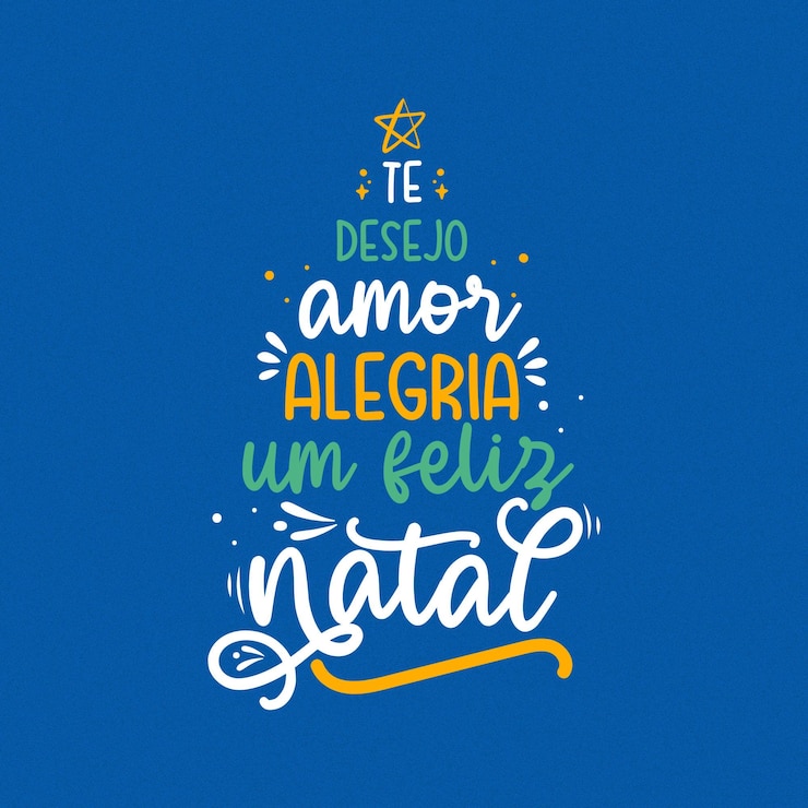 PSD grátis conceito de letras de natal feliz fundo azul