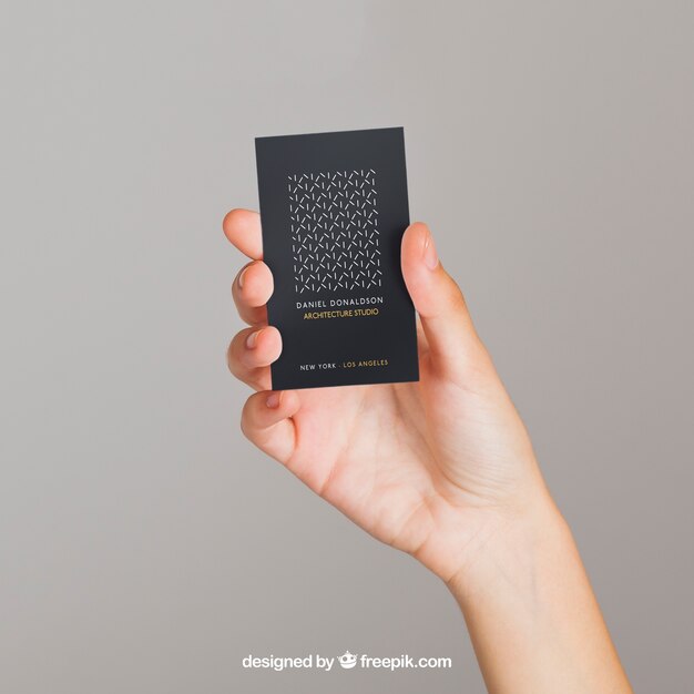 Conceito de Mockup do cartão de visita escuro