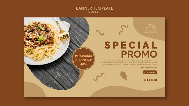 PSD grátis conceito de modelo de banner de comida italiana