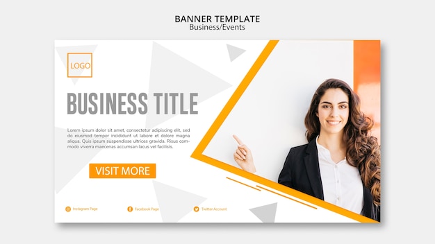 Conceito de modelo de banner on-line para empresas