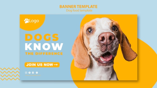 Conceito de modelo de banner para pet shop