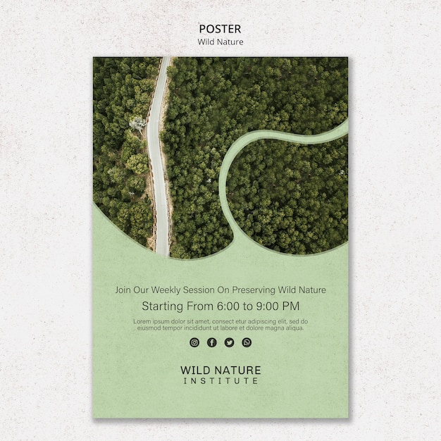 Conceito de natureza selvagem para cartaz