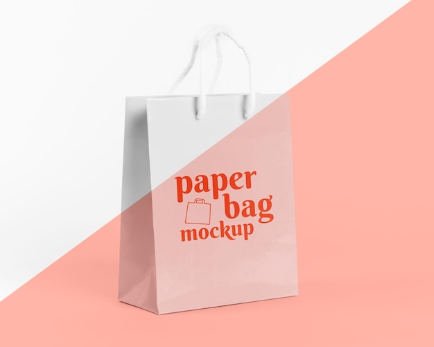Conceito de saco de papel com maquete