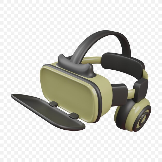 Ícone de fone de ouvido de realidade virtual VR ilustração isolada de renderização 3d