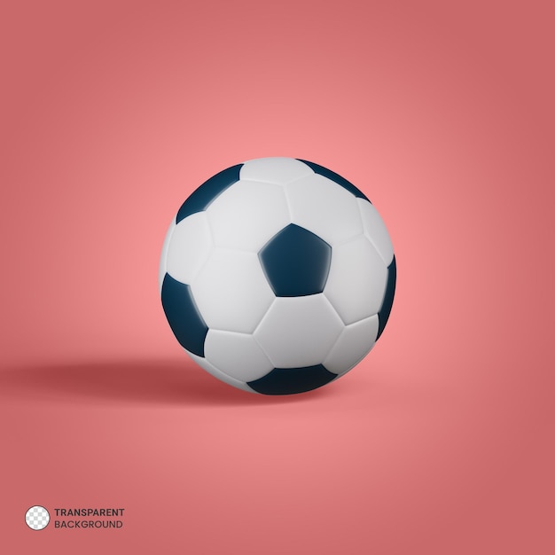 Ícone de futebol isolado ilustração de renderização 3d