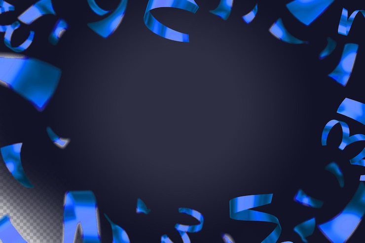 PSD grátis confeti azul para decorações isolado render 3d