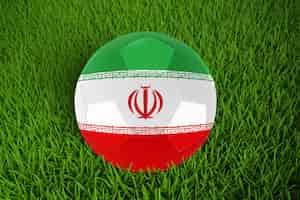 PSD grátis copa do mundo de futebol com bandeira do irã