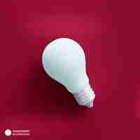 PSD grátis cor do conceito de ideia mínima de economia de energia da lâmpada do ano 2023 ilustração 3d