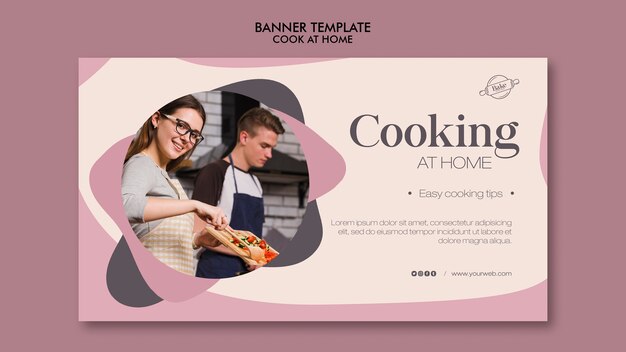 Cozinhar em casa conceito de banner