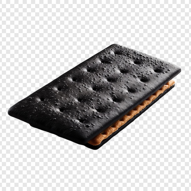 PSD grátis cracker preto isolado em fundo transparente