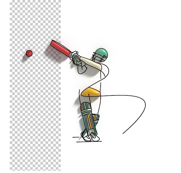 Cricket 3D Lettering Elemento Psd Transparente Tipográfico