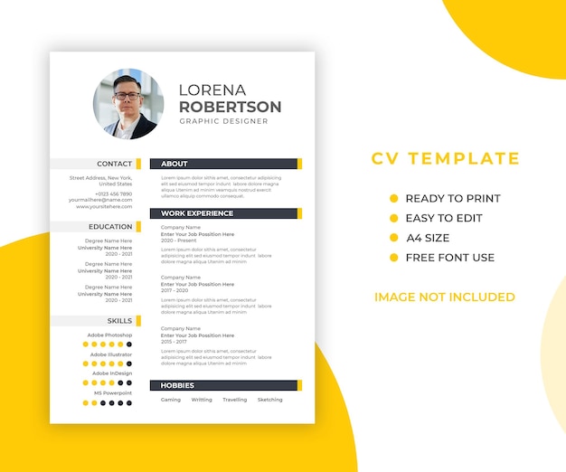 Currículo profissional mínimo e moderno ou modelo de cv