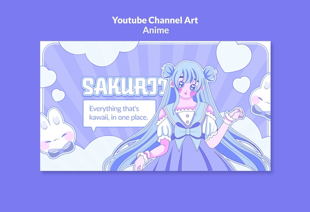 Cute anime garota canal de arte do youtube
