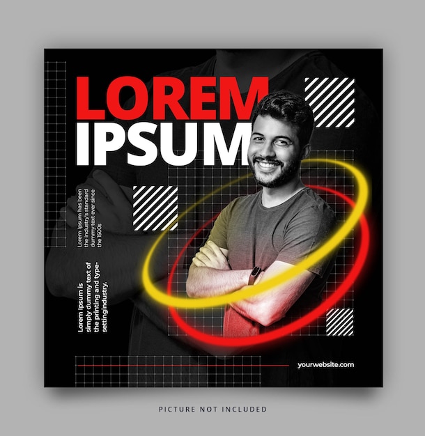 DARK GLOWING INSTAGRAM FEED SOCIAL MEDIA TEMPLATE
