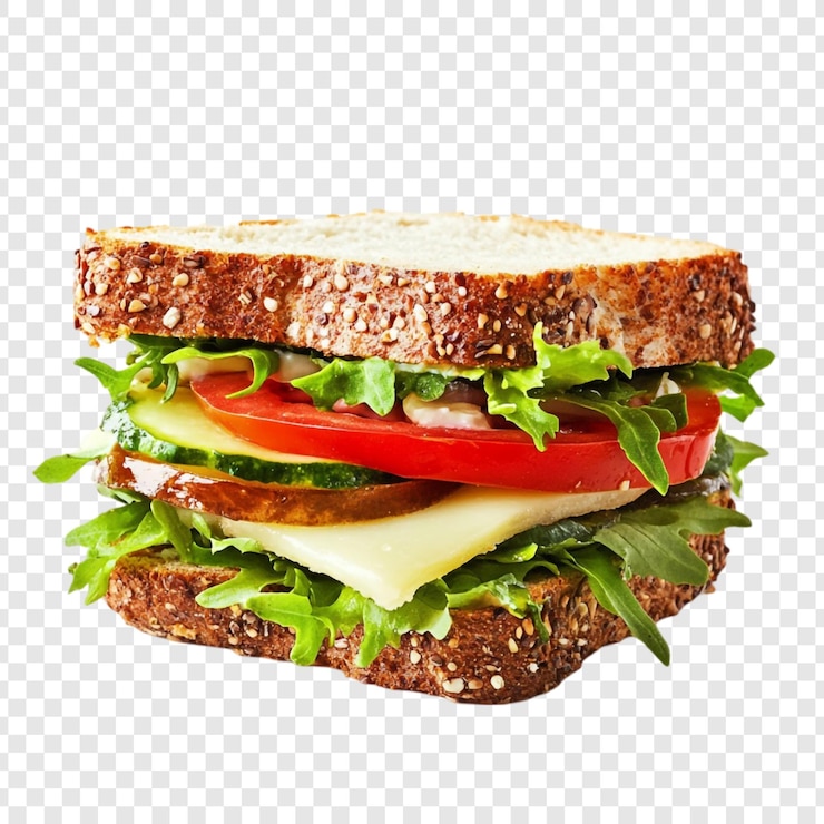 PSD grátis deliciosa sanduíche de vegetais com pão integral