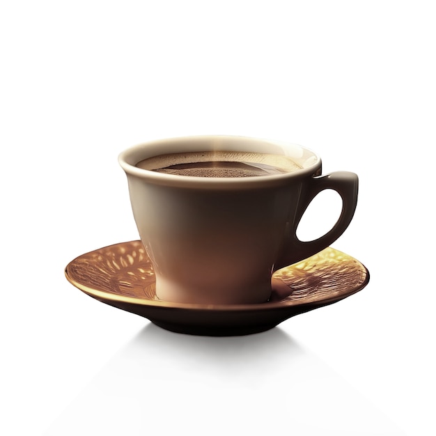 Deliciosa xícara de café isolada