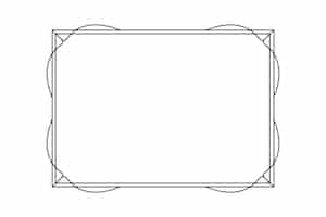 PSD grátis desenho de arte de linha de moldura preta