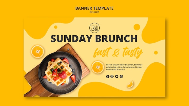 Desenho de banner de brunch