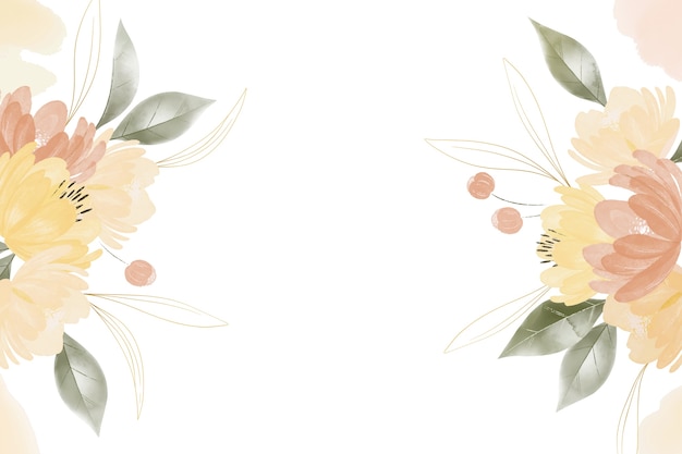 Desenho de borda de casamento em aquarela