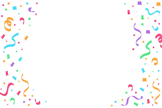 Desenho de borda de confete