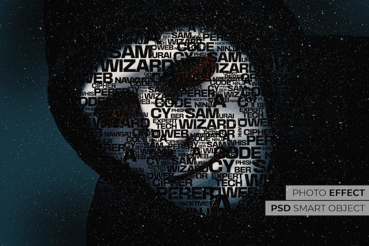 PSD grátis desenho de efeitos de texto fotográfico