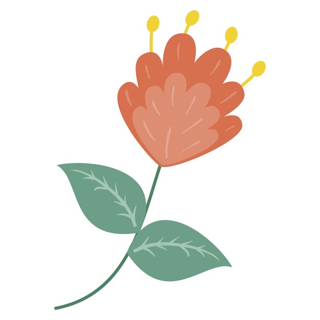 Desenho de flores desenhado à mão