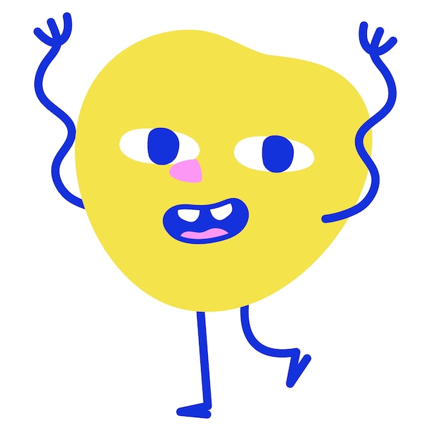Desenho de ícone de personagem engraçado